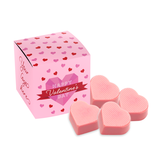 Valentines 24 – Eco Maxi Cube – Raspberry Heart – x4