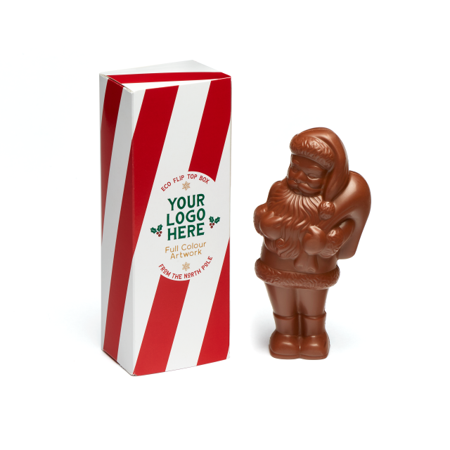 Winter Collection – Eco Flip Top Box – Milk Chocolate² – Chocolate Santa